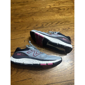 New Balance Womens 840 V5 - US 8 Running Shoe Cyclone Eclipse Magenta Pop UK 6